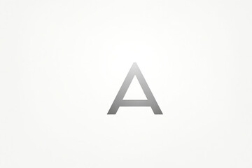 Wall Mural - Gray Letter A on White Background