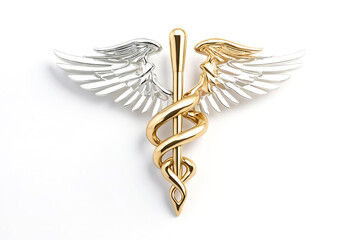 Caduceus Medical Symbol with Wings