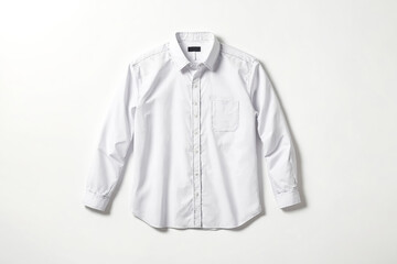 White long sleeve shirt on white background