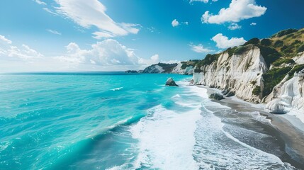 Wall Mural - coastline white cliffs pic