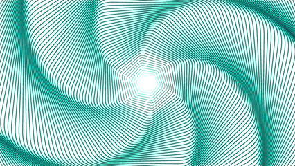 Poster - Animated green rotating spiral pattern background. Design. Trembling lines creating effect of glitch.