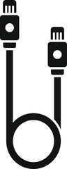 Poster - Simple illustration of a usb cable icon, perfect for techthemed designs