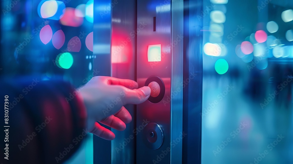 fingerprint scanning for biometric security access control system Stock ...