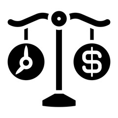 Poster - work life balance glyph icon