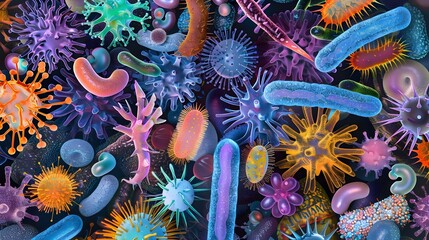 Poster - Vibrant Visualization of Diverse Bacterial and Microbial Microbiome