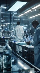 Poster - High Security Laboratory Studying Dangerous Pathogens with Advanced Scientific Equipment and