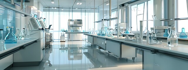 Poster - Cutting Edge Pharmaceutical Laboratory Developing and Testing New Medical Breakthroughs