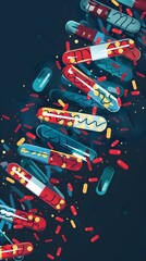 Poster - Pharmacogenomics Conceptual Depicting Gene Based Drug Responses