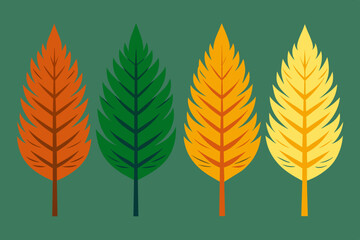 Wall Mural - leaves vector illustration