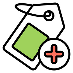 Sticker - Unique design icon of add sale tag

