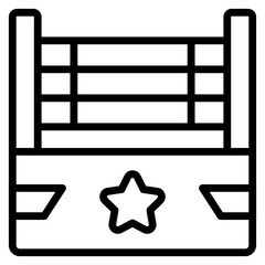 Wall Mural - A unique design icon of boxing ring 

