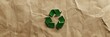 © Anastasiya - Green recycling symbol on aged, crumpled paper background emphasizing sustainability and environmental conservation. The image conveys an eco-friendly message suitable for themes related to recycling