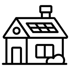 Sticker - Editable design icon of bungalow

