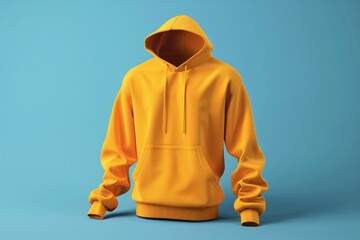 a yellow sweatshirt with a hood