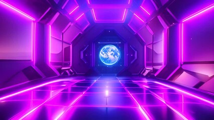 Poster - futuristic sci-fi cityscape at night generative ai