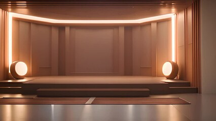 Poster - Illuminated Room With Various Lights Generative AI