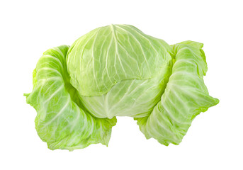 Poster - cabbage isolated,Green leaves pattern