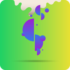 Poster - Background with abstract shapes. A template for design and creativity. The composition of the figures. The illustration is in a modern style, simple and concise design.