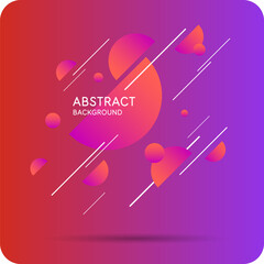 Poster - Background with abstract shapes. A template for design and creativity. The composition of the figures. The illustration is in a modern style, simple and concise design.