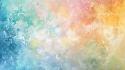 Wall Mural - Abstract background with colorful pastel colors, soft brush strokes, and a dreamy atmosphere
