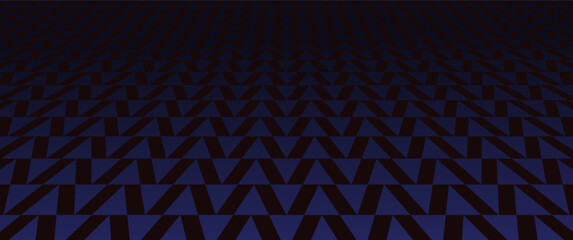 Sticker - perspective blue triangle geometric flooring, vector illustration for background, backdrop, graphic