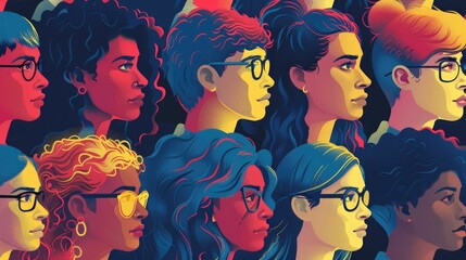 Poster - Diverse Student Body Illustrated in Vibrant Classroom Setting Art Representing Inclusion and Multiculturalism in an Educational Environment