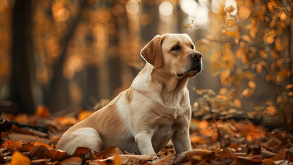 Wall Mural - close up of a prretty dog in the park, beautiful dog in the grass, portrait of a dog