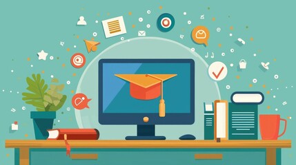 Poster - Empowering Education in the Digital Age An Engaging E Learning Interface Showcasing a Diverse Array of Online Courses Webinars and Virtual Learning Opportunities to Promote Academic Growth Skill