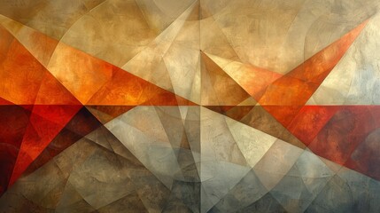 Wall Mural - Abstract geometric background with warm hues