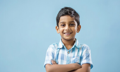 Canvas Print - little boy standing confidently