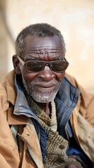 Wall Mural - Man wearing sunglasses and a jacket