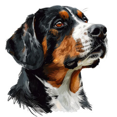 Wall Mural - Australian shepherd sitting against white background