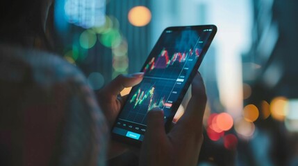Poster - A person holding a cell phone in their hands, focusing on the screen.