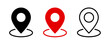 © FourLeafLover - Set of map pin location icons. Modern map markers .Vector illustration on a white background