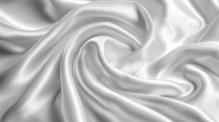 Poster - Beautiful white gray satin texture with smooth, blurred patterns and a natural, luxurious feel