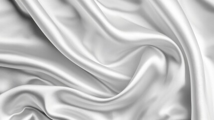 Poster - Beautiful white gray satin texture with smooth, blurred patterns and a natural, luxurious feel