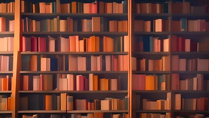 Poster - Assorted Books on Packed Bookshelf Generative AI