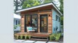 © MheeP - - Discover the allure of compact living in this contemporary ADU showcasing a minimalist aesthetic., Explore the possibilities of sustainable housing with this charming ADU, a perfect example of tiny