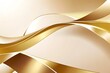 © Sahrul Setiawan - 3D gold abstract wave background, dynamic flowing ,soft lighting, warm colors