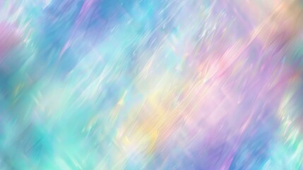 Poster - Abstract background with a soft pastel gradient of blue, purple, and green hues, creating a holographic, blurred effect
