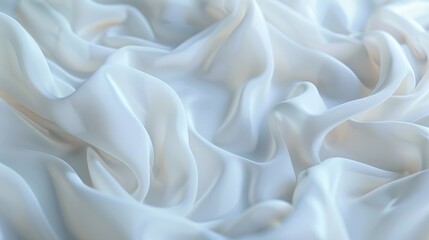 Poster - Abstract background with a smooth, blurred white fabric texture, ideal for creating a gentle and elegant design
