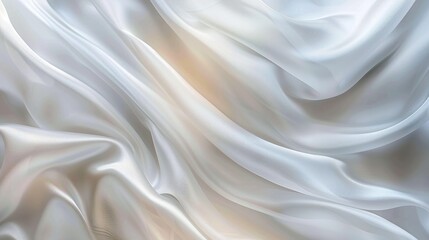 Poster - Abstract background with a smooth, blurred white fabric texture, ideal for creating a gentle and elegant design