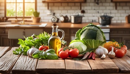 Wall Mural - Vegetables on the kitchen table