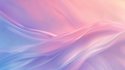 Poster - A pastel tone gradient background with smooth, abstract lines in purple, pink, and blue, defocused for a calming effect