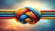 © imagen creator - Strong knot Network of Teamwork