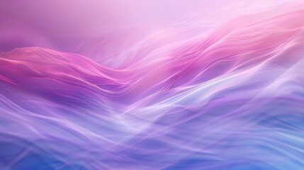 Poster - A pastel tone abstract background with smooth, blurred lines in shades of purple, pink, and blue, creating a tranquil and modern look
