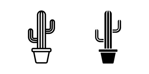 Wall Mural - Cactus icon set. for mobile concept and web design. vector illustration