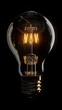 © Viktoriia - Illuminated light bulb on black background