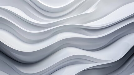 Leinwandbilder - Subtle gray wave pattern background with soft, flowing lines, perfect for creating a calm and sophisticated wallpaper