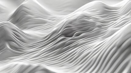 Leinwandbilder - Subtle gray wave pattern background with soft, flowing lines, perfect for creating a calm and sophisticated wallpaper